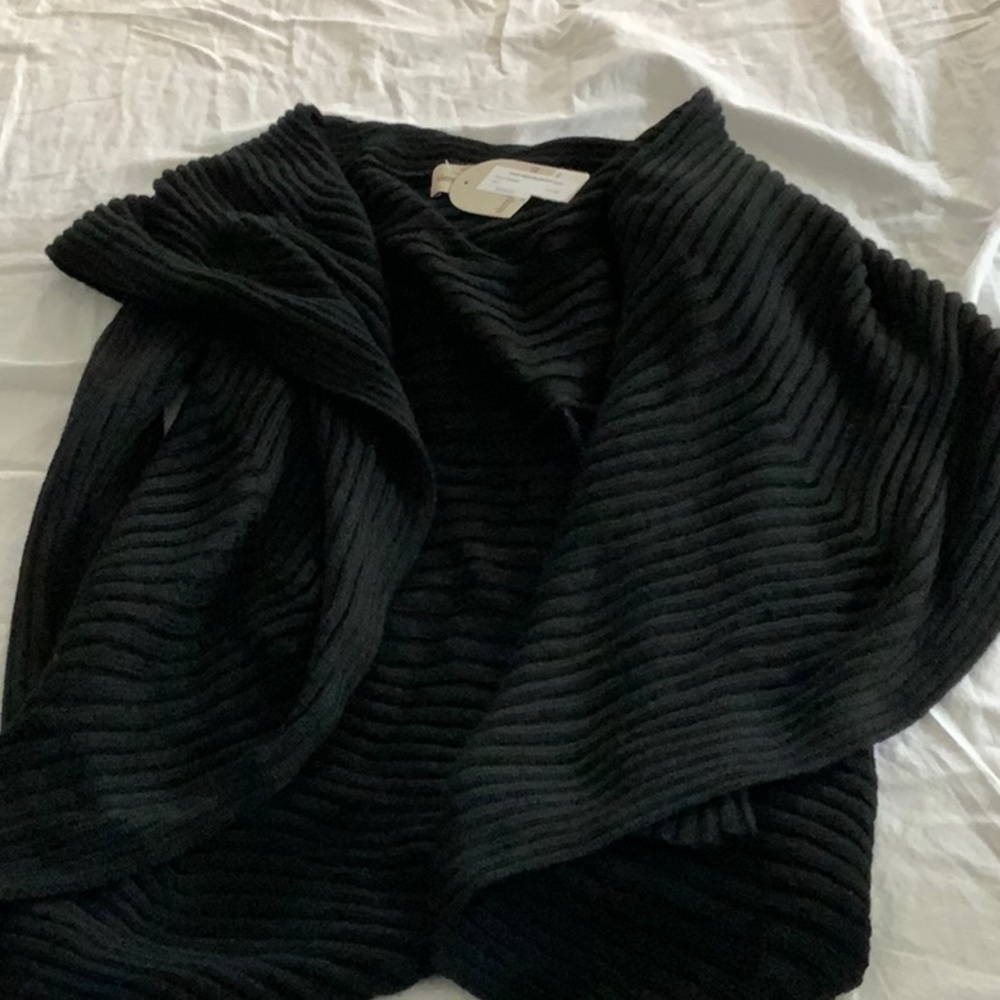 Black cardigan knit
